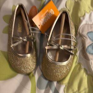 Gold Glitter Kids Shoes